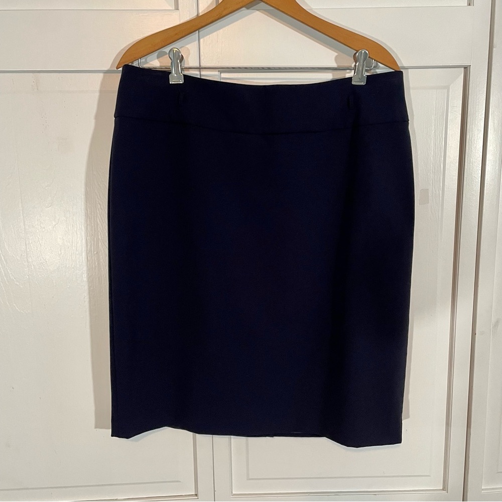 Liz Claiborne Navy Blue Pencil Skirt 14 Office Career Business Work - Picture 8 of 8